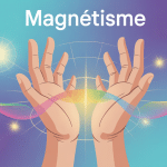 illustration magnétisme humain mains énergie vitale