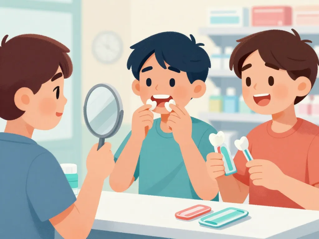 illustration choix fausse dent en pharmacie selon urgence