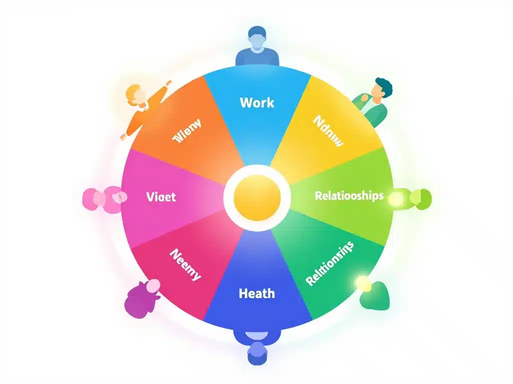 visualisation roue de la vie domaines et personnes