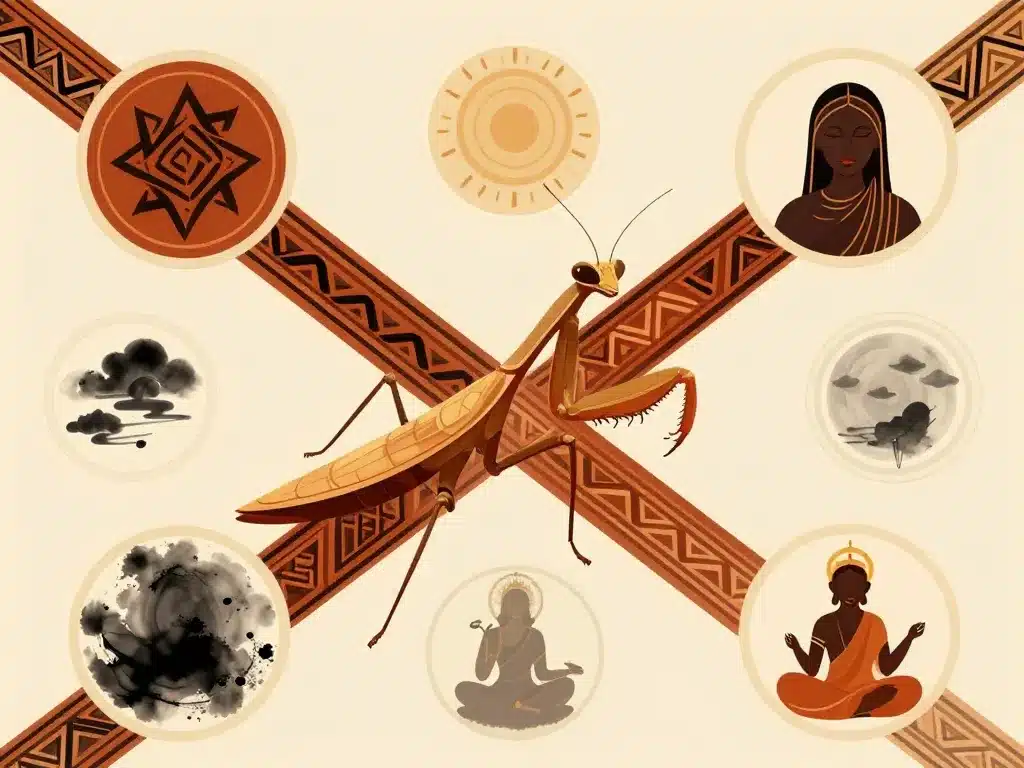 mante religieuse signification spirituelle symboles culturels mondiaux