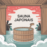 illustration sauna japonais traditionnel zen