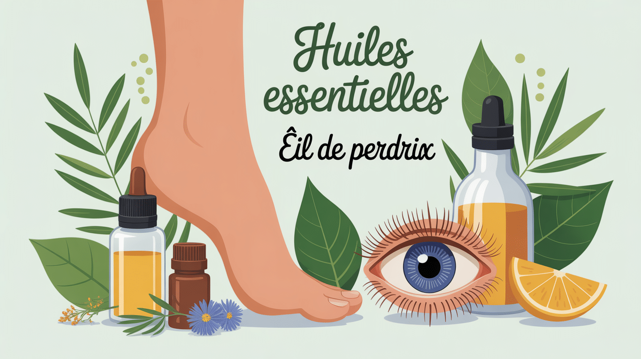 illustration soin naturel oeil de perdrix huiles essentielles