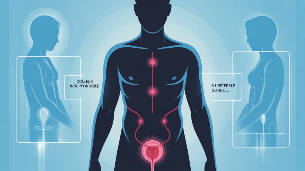 illustration douleur insupportable sonde jj stent urétéral