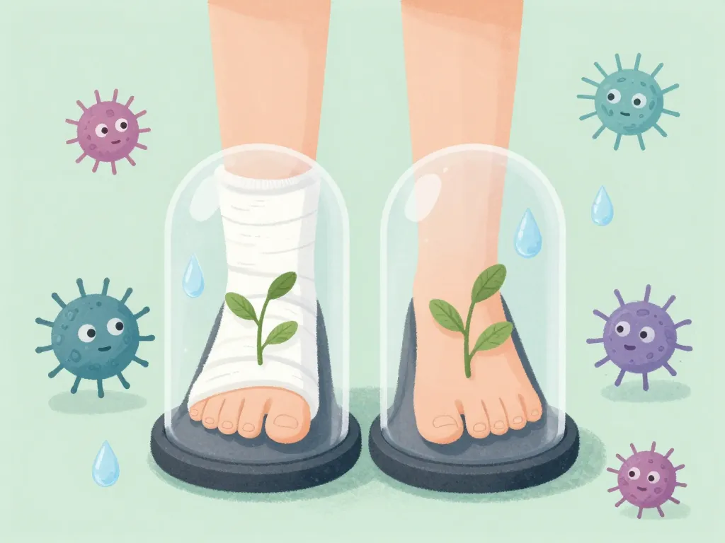 Syndactylie orteil pansement protection guérison