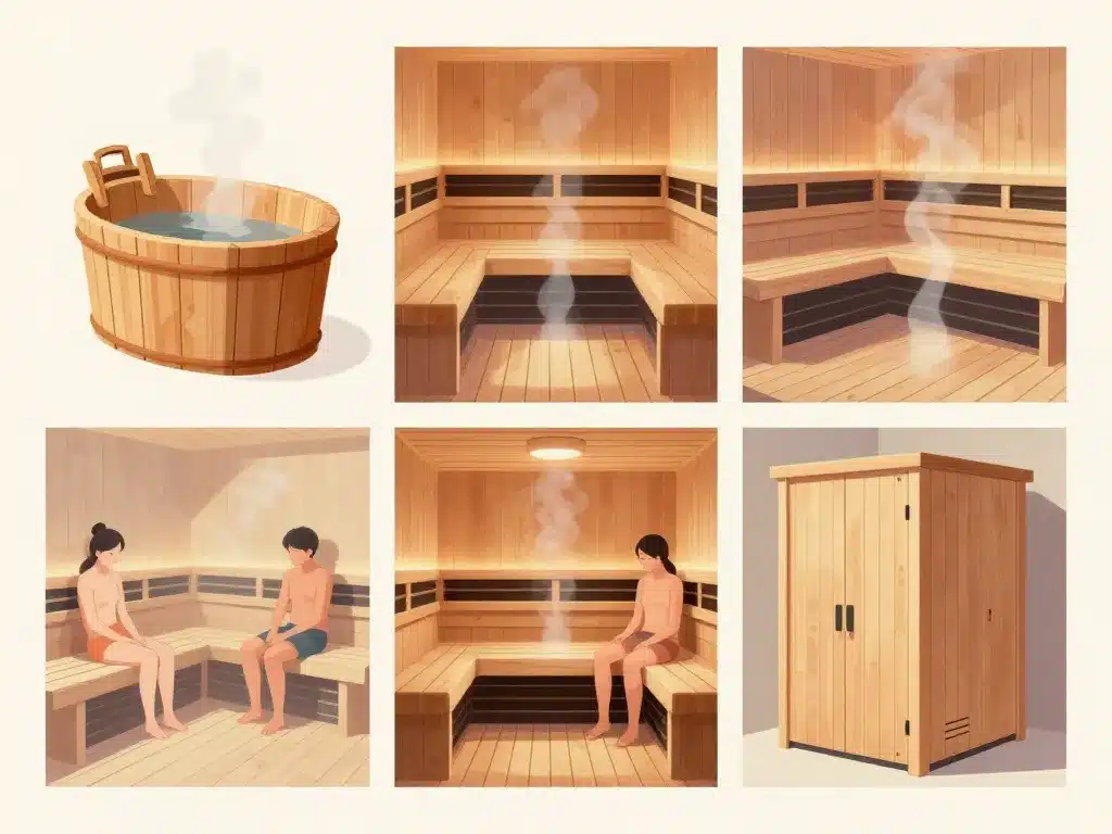 différents types sauna japonais ofuro sento infrarouge