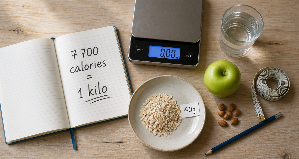 1 kilo combien de calories balance et aliments