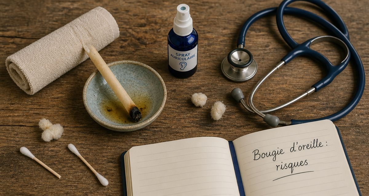Bougie d'oreille avis ORL objets et risques sur table