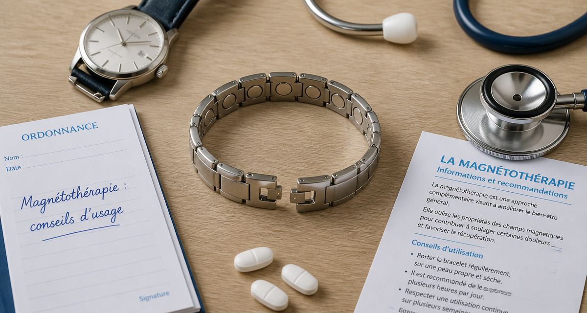 bracelet magnétique avis médical sur table avec ordonnance
