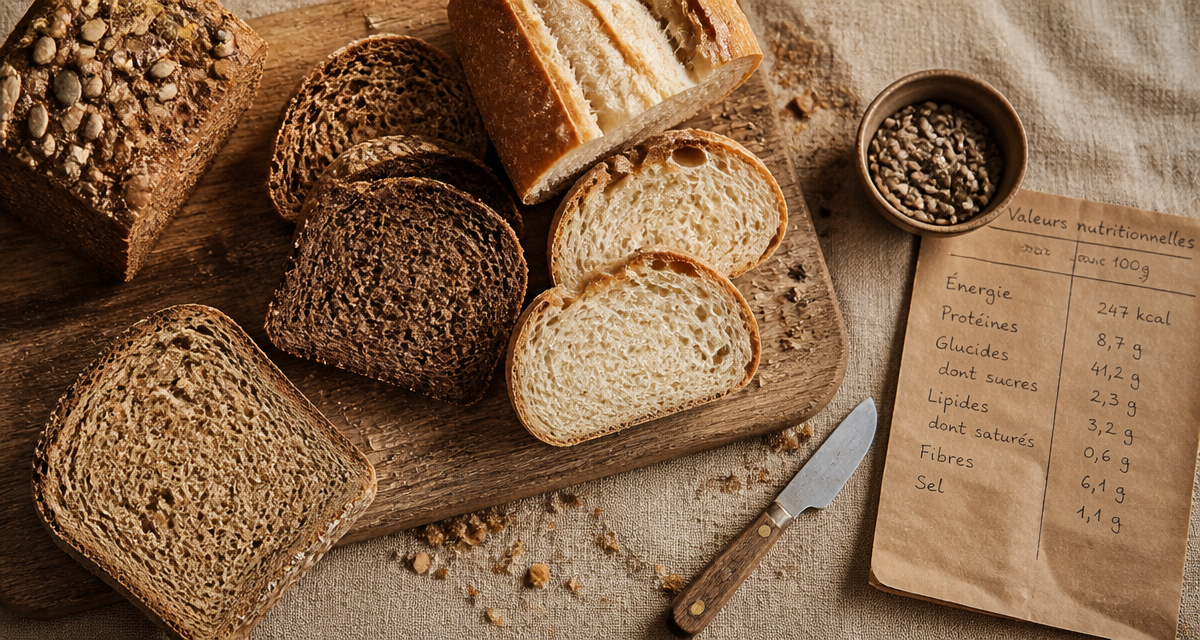 calories dans le pain complet pain blanc et intégral