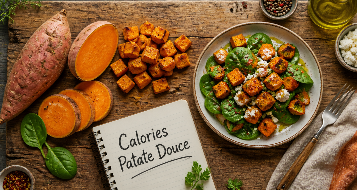 patate douce calories plat sain salade
