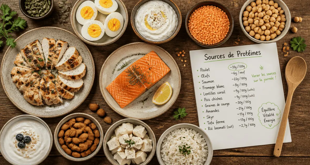 proteines dans les aliments table aliments