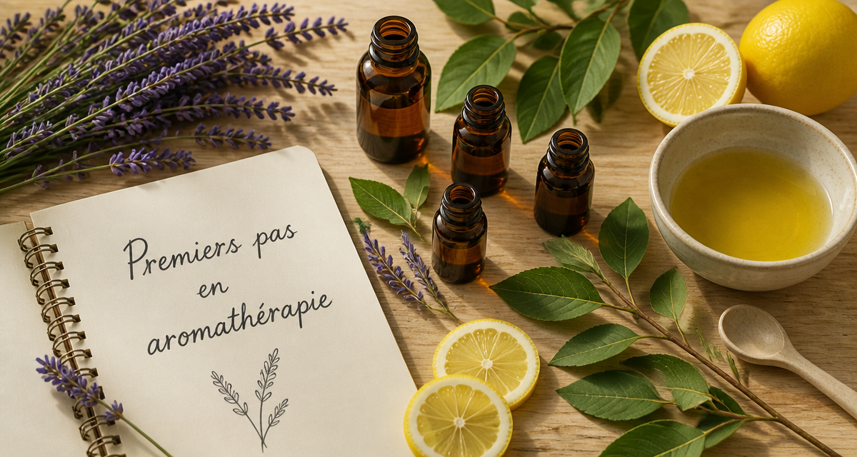 quelle huile essentielle flacons table aromathérapie