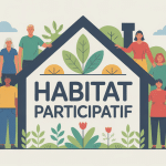 Habitatparticipatif net illustration groupe maison stylisée écologie