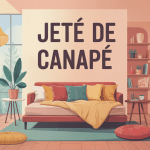 jete de canape élégant sur canapé moderne