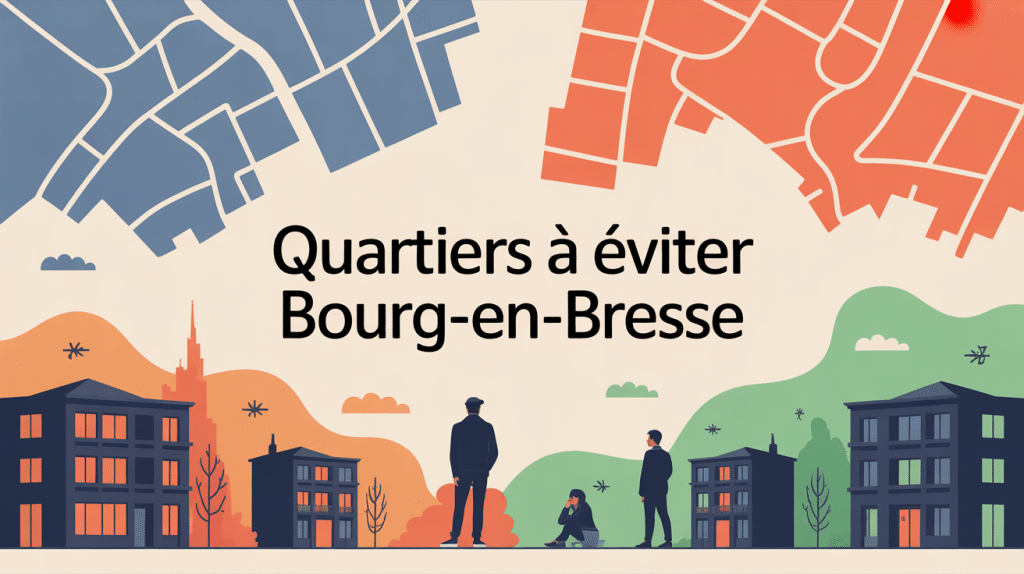 carte stylisée quartiers à éviter bourg-en-bresse