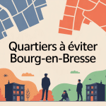 carte stylisée quartiers à éviter bourg-en-bresse
