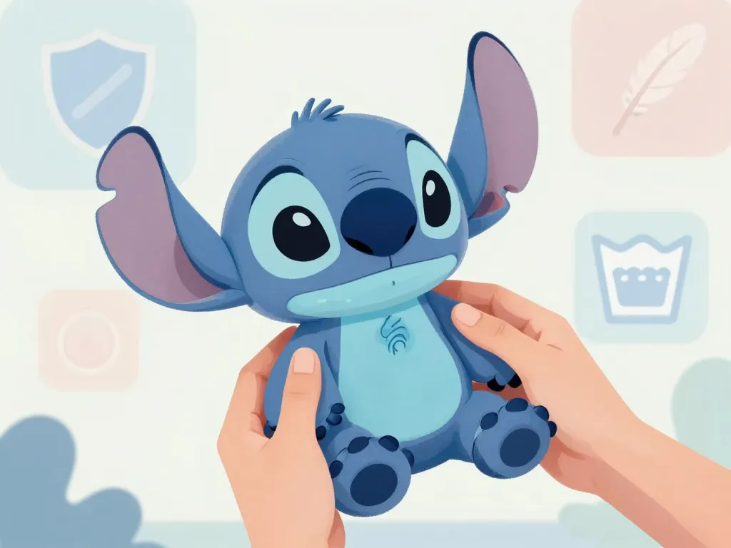 examen de stitch peluche sécurité et confort