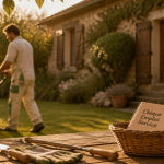 jardinier cheque emploi service devant maison