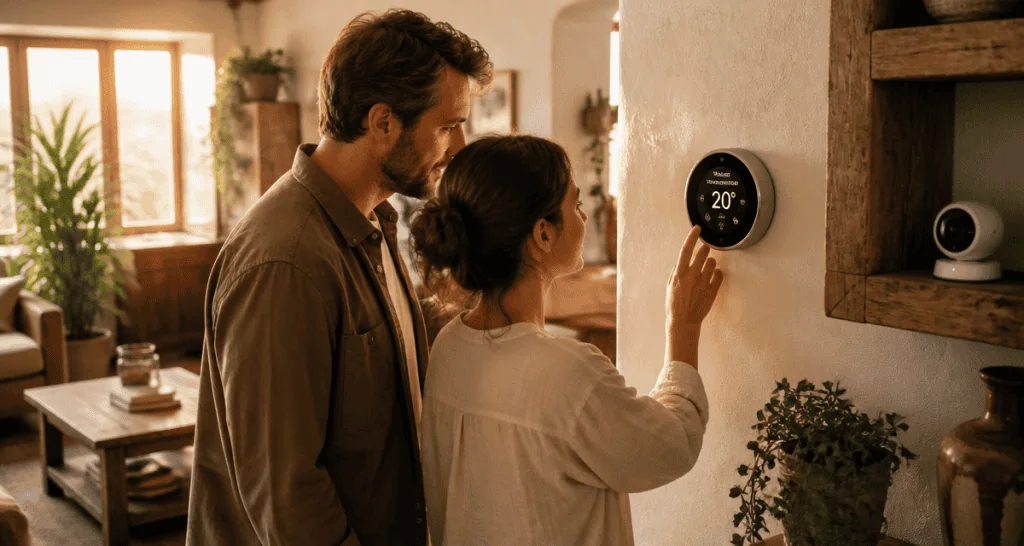 objet connecter thermostat caméra salon