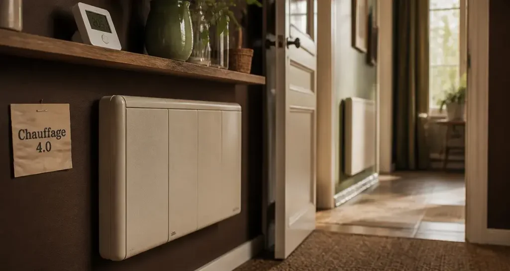 Chauffage individuel electrique : radiateur à inertie sèche avec thermostat digital