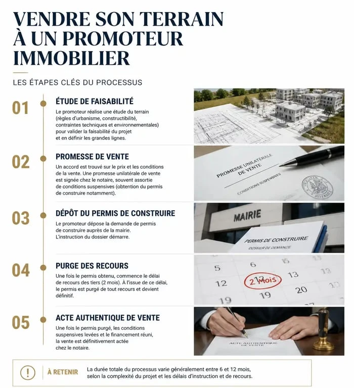 Étapes clés pour vendre son terrain à un promoteur immobilier