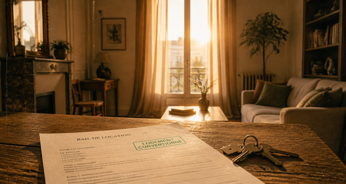logement conventionné ou non bail et clés salon