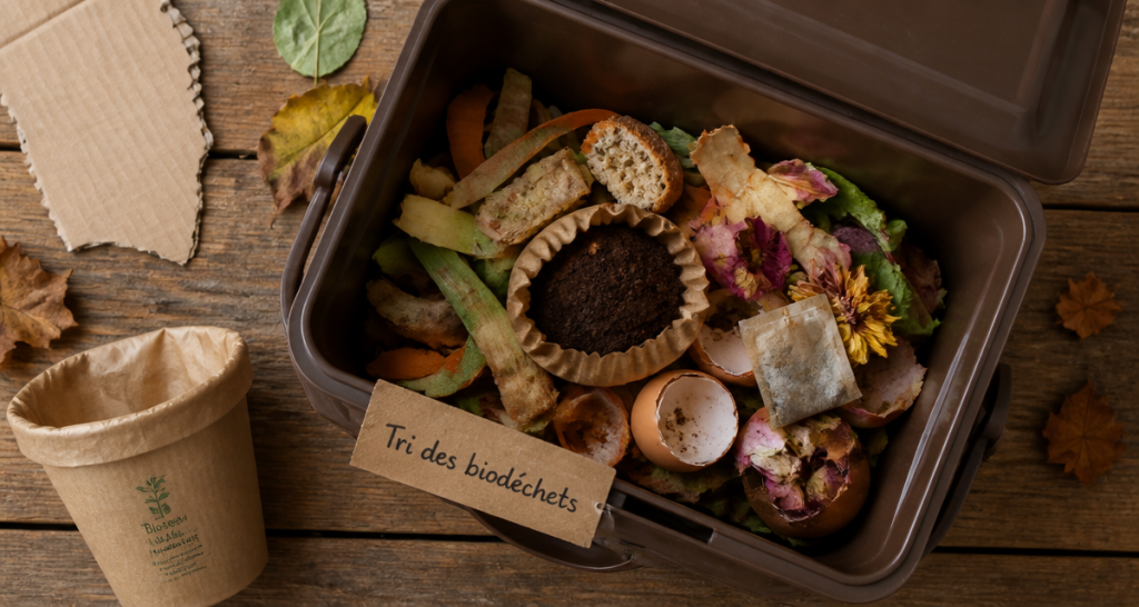 poubelle marron que mettre dedans compost épluchures