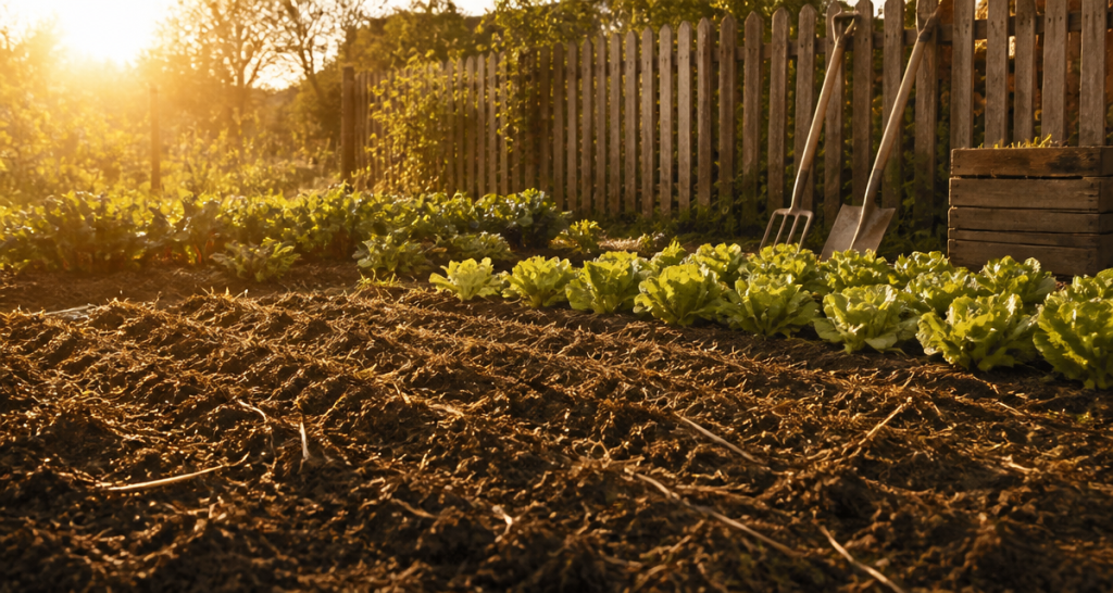 quand mettre du fumier au jardin, sol amendé potager