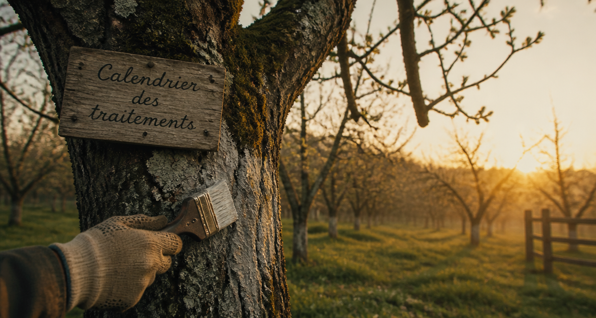 quand traiter les arbres fruitiers application traitement verger