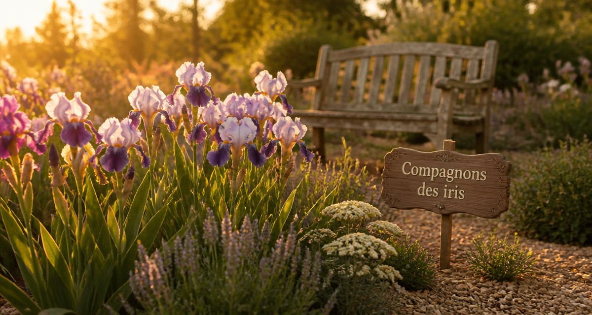 que mettre au pied des iris massif fleuri