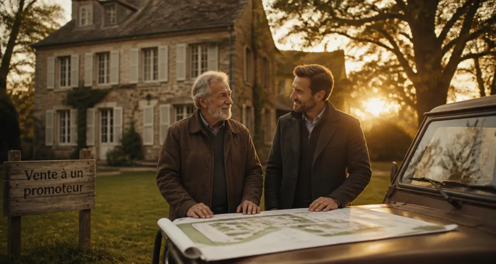 vendre a un promoteur devant maison ancienne