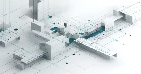 Partial wireframe diagram showing a constrained website structure with layered components and limited capacity paths.