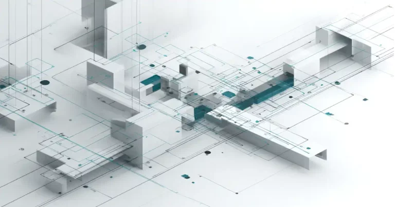 Partial wireframe diagram showing a constrained website structure with layered components and limited capacity paths.
