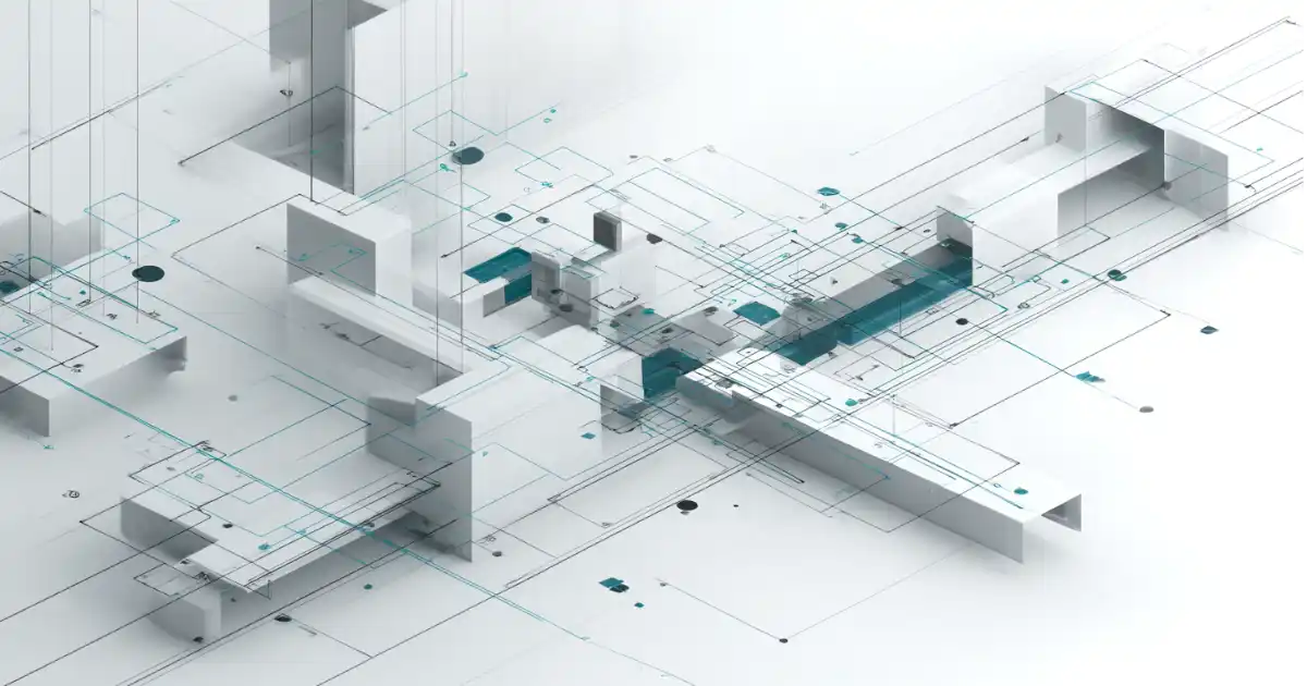 Partial wireframe diagram showing a constrained website structure with layered components and limited capacity paths.