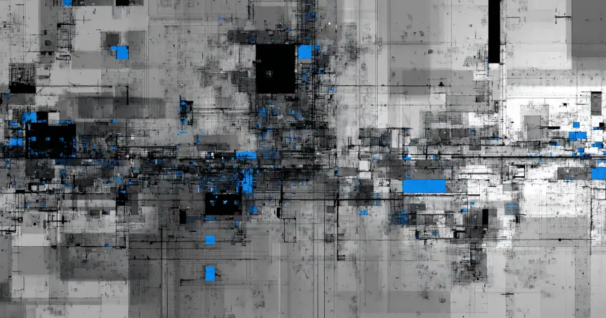 Abstract wireframe fragment showing structural constraints and congestion inside a website performance system