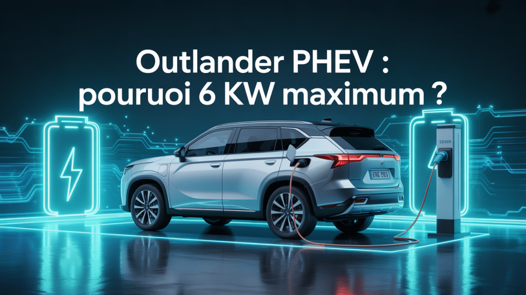 Batterie Outlander PHEV ne recharge que 6 kW borne électrique SUV blanc
