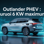 Batterie Outlander PHEV ne recharge que 6 kW borne électrique SUV blanc