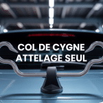 col de cygne attelage seul installe sur vehicule