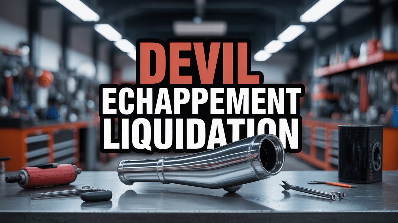 échappement devil liquidation sur établi mécanique