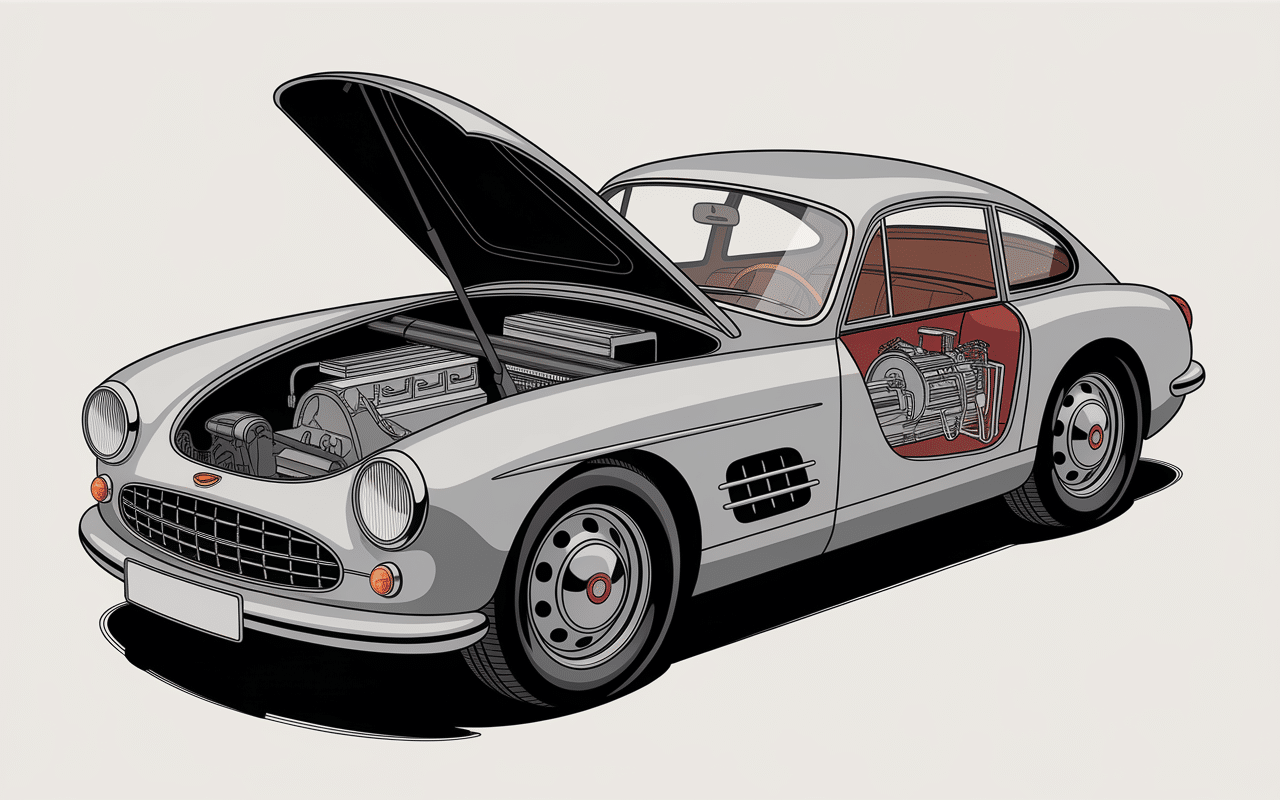 Schéma technique trappe essence Clio 4 mécanisme