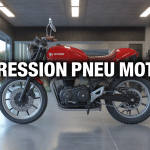 pression pneu mt07 moto avec manometre