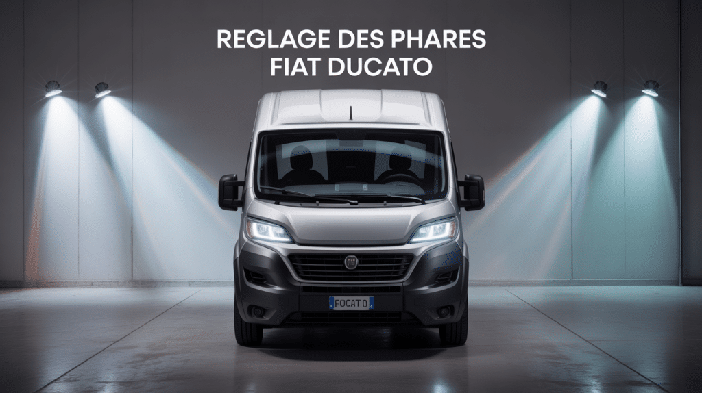 reglage de la hauteur des phares manuellement sur fiat ducato sur parking