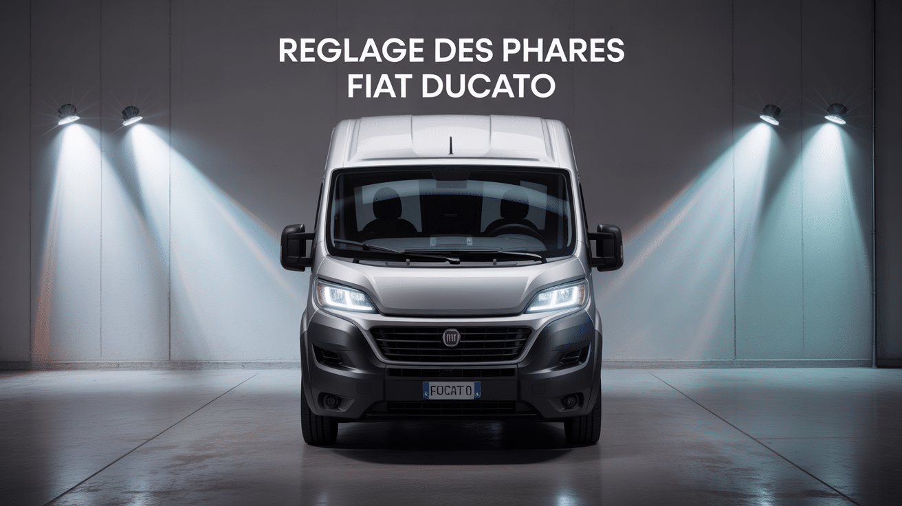 reglage de la hauteur des phares manuellement sur fiat ducato sur parking