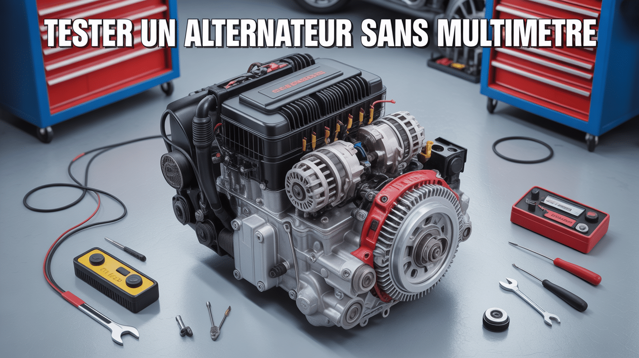tester un alternateur sans multimetre moteur voiture vue atelier