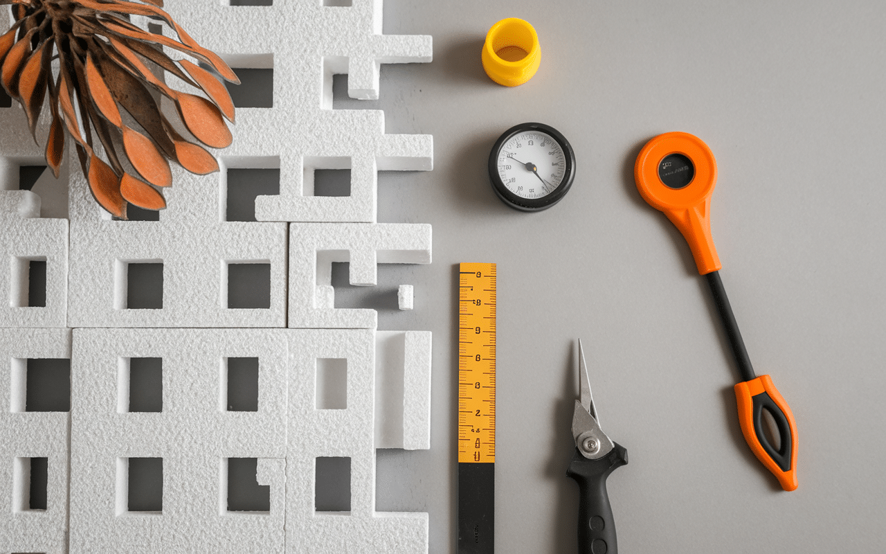 Véga Missyl gros plan panneaux polystyrène combles