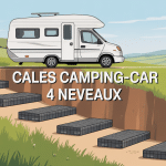 Camping-car cales camping-car 4 niveaux terrain pente