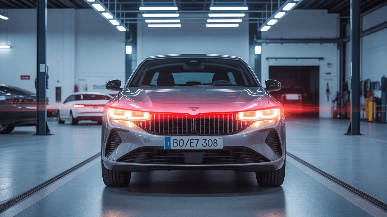 Alerte défaut réglage automatique des projecteurs 308 sur tableau de bord