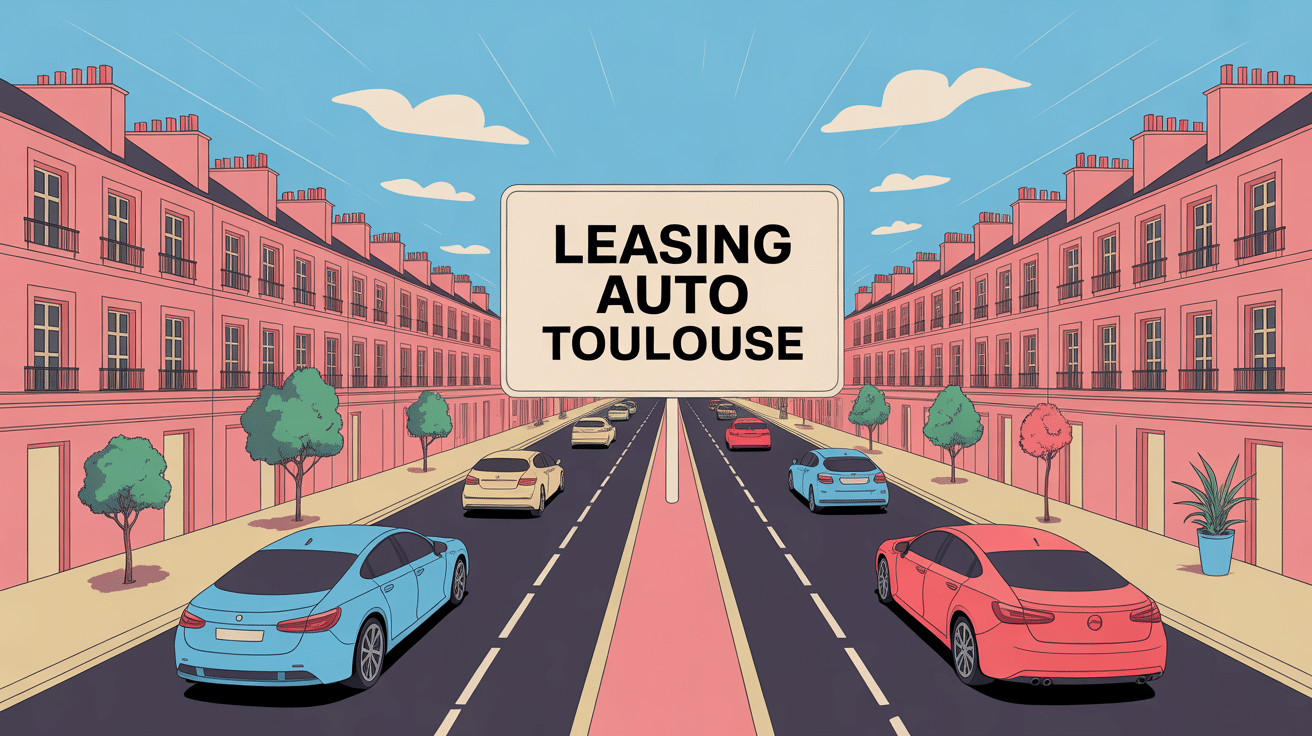 Illustration leasing voiture Toulouse ville rose