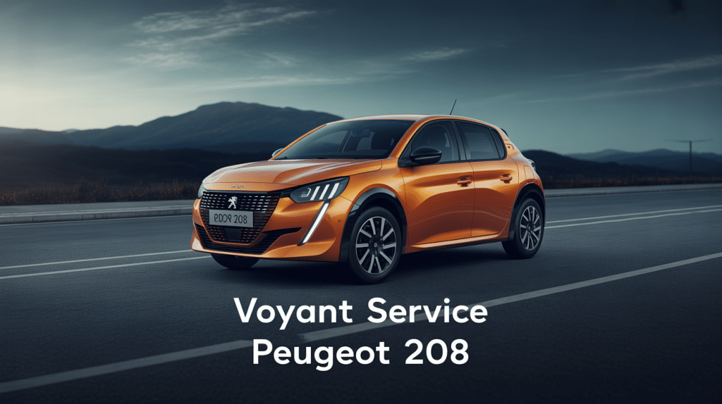 Voyant service 208 orange allumé sur tableau de bord
