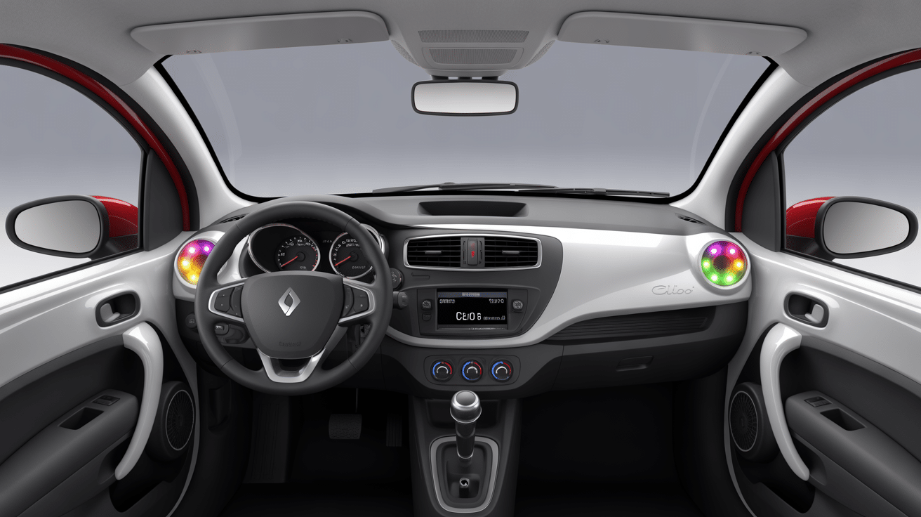 tableau de bord clio 4 avec voyants allumés